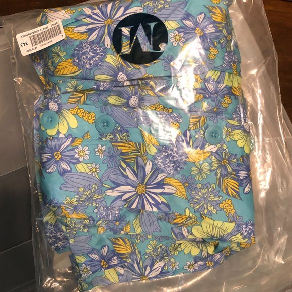 ModCloth Blue and Yellow Daisies At Nightfall Tiered Midi Skirt Size 6 NWT - Picture 3 of 3